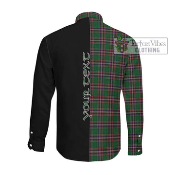 MacFarlane Hunting Tartan Long Sleeve Button Shirt with Family Crest and Half Of Me Style