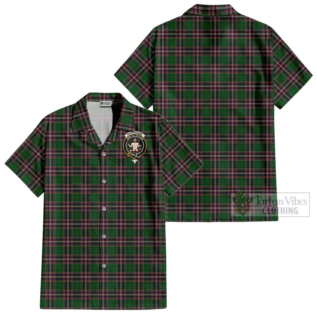 MacFarlane Hunting Tartan Cotton Hawaiian Shirt with Family Crest Kid - Tartan Vibes Clothing