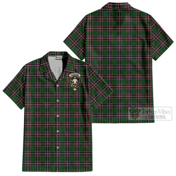 MacFarlane Hunting Tartan Cotton Hawaiian Shirt with Family Crest