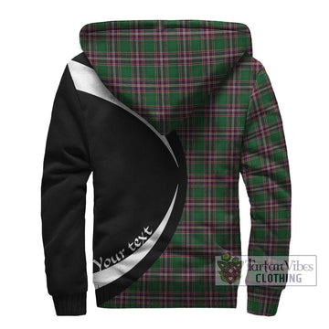 MacFarlane Hunting Tartan Sherpa Hoodie with Family Crest Circle Style