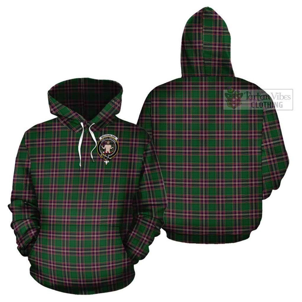 MacFarlane Hunting Tartan Cotton Hoodie with Family Crest Pullover Hoodie - Tartan Vibes Clothing