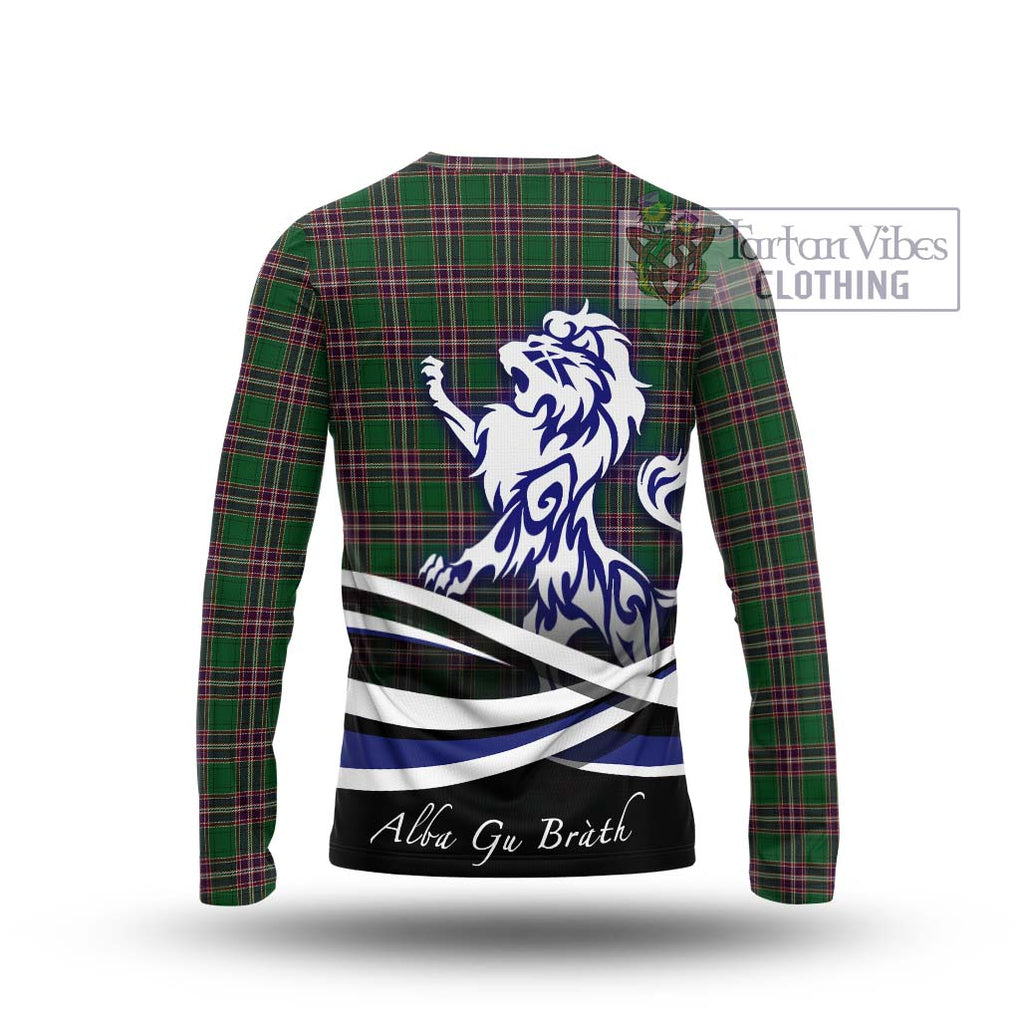 MacFarlane Hunting Tartan Long Sleeve T-Shirt with Alba Gu Brath Regal Lion Emblem - Tartanvibesclothing Shop