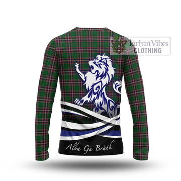 MacFarlane Hunting Tartan Long Sleeve T-Shirt with Alba Gu Brath Regal Lion Emblem