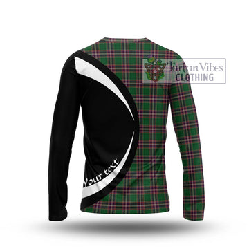 MacFarlane Hunting Tartan Long Sleeve T-Shirt with Family Crest Circle Style