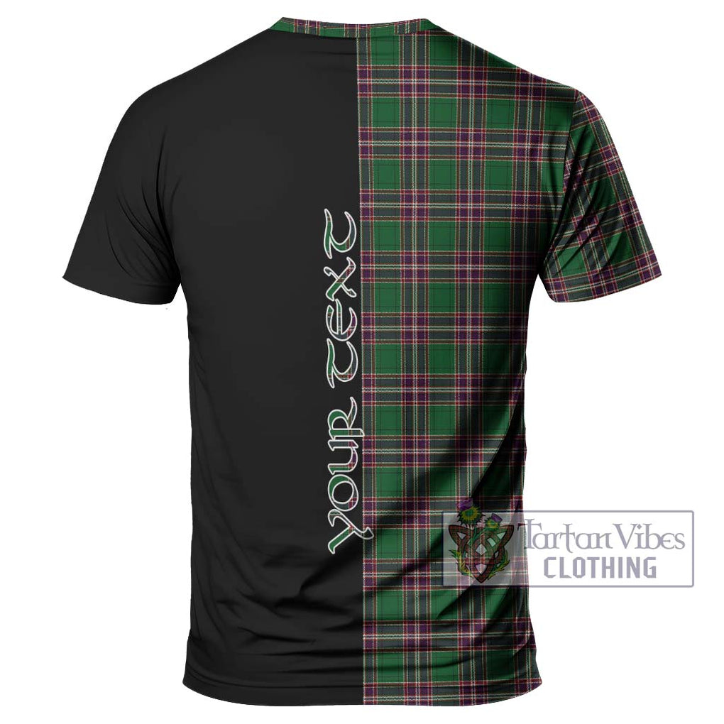 MacFarlane Hunting Tartan T-Shirt with Family Crest and Half Of Me Style - Tartanvibesclothing Shop