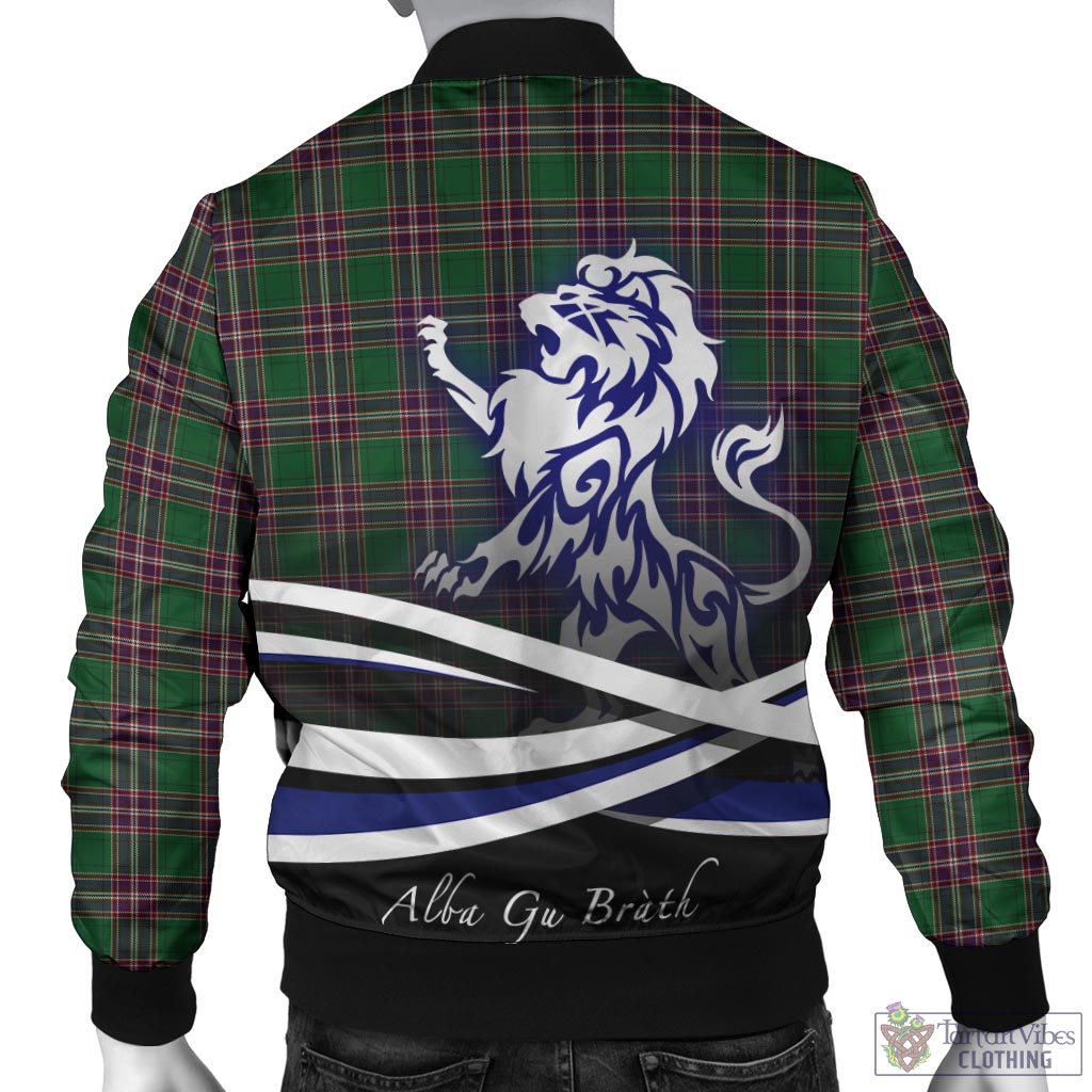 Tartan Vibes Clothing MacFarlane Hunting Tartan Bomber Jacket with Alba Gu Brath Regal Lion Emblem