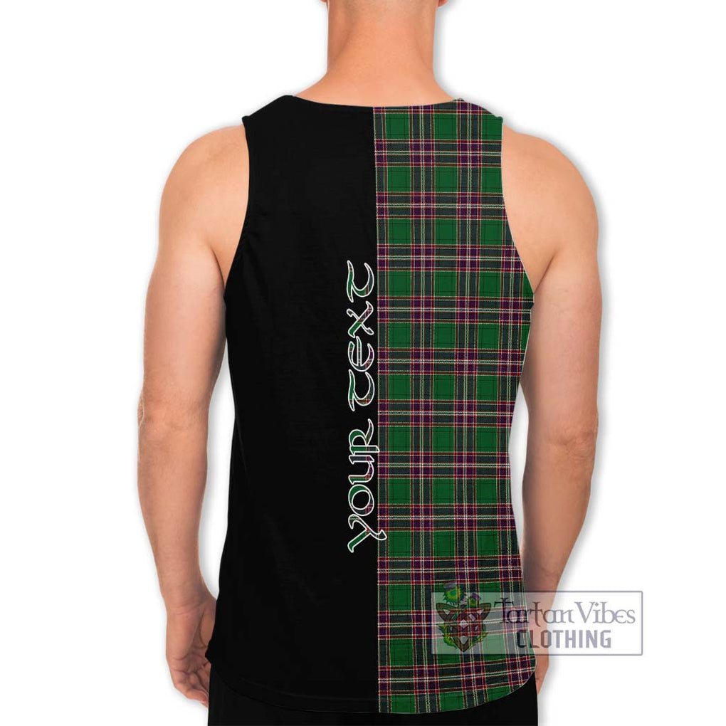 MacFarlane Hunting Tartan Men's Tank Top with Family Crest and Half Of Me Style - Tartanvibesclothing Shop