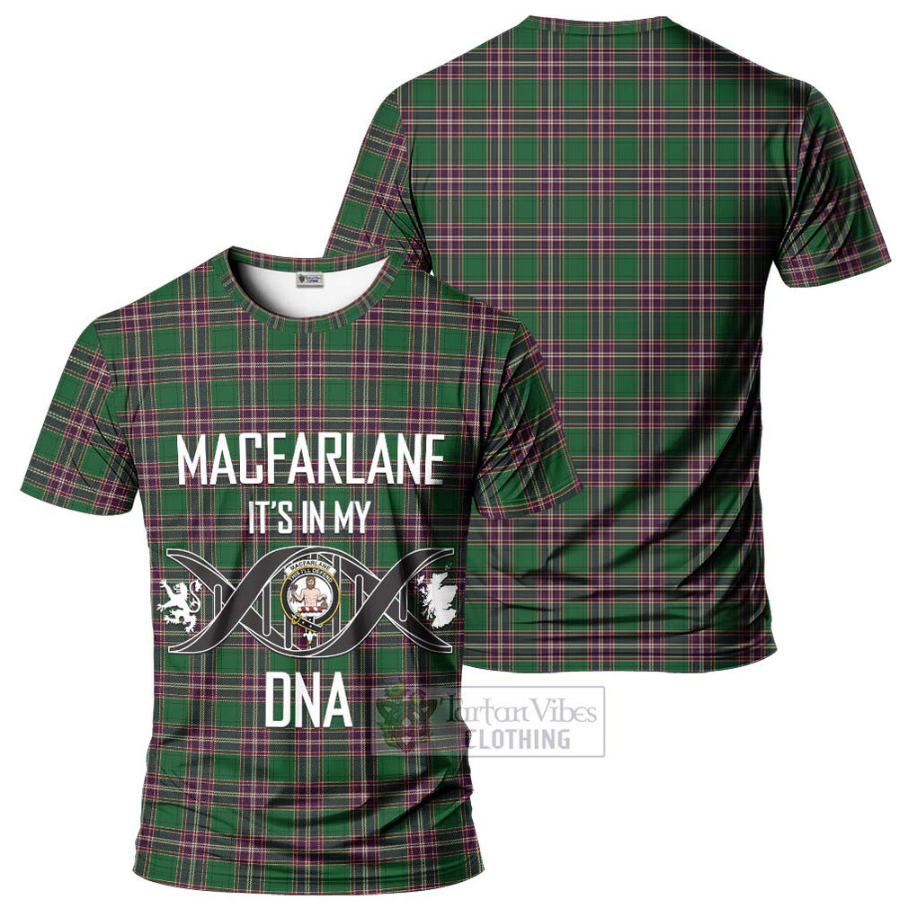 MacFarlane Hunting Tartan T-Shirt with Family Crest DNA In Me Style - Tartan Vibes Clothing