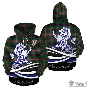 MacFarlane Hunting Tartan Hoodie with Alba Gu Brath Regal Lion Emblem