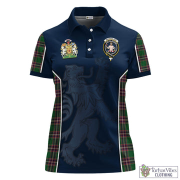 MacFarlane Hunting Tartan Women's Polo Shirt with Family Crest and Lion Rampant Vibes Sport Style