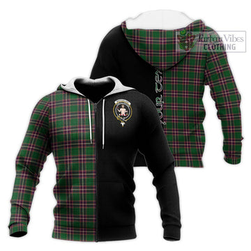 MacFarlane Hunting Tartan Knitted Hoodie with Family Crest and Half Of Me Style