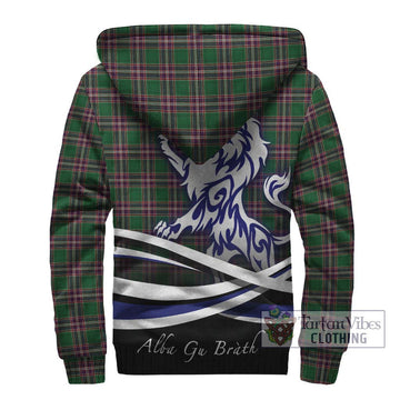 MacFarlane Hunting Tartan Sherpa Hoodie with Alba Gu Brath Regal Lion Emblem