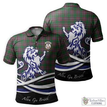 MacFarlane Hunting Tartan Polo Shirt with Alba Gu Brath Regal Lion Emblem