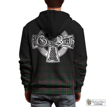 MacFarlane Hunting Tartan Hoodie Featuring Alba Gu Brath Family Crest Celtic Inspired