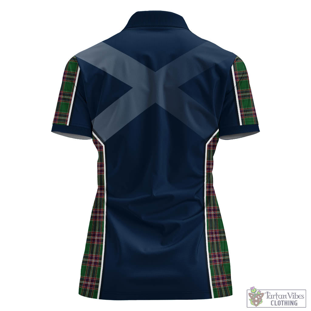 Tartan Vibes Clothing MacFarlane Hunting Tartan Women's Polo Shirt with Family Crest and Scottish Thistle Vibes Sport Style