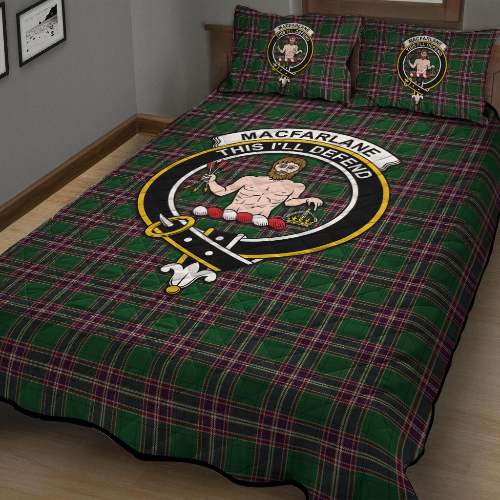 MacFarlane Hunting Tartan Quilt Bed Set with Family Crest - Tartan Vibes Clothing