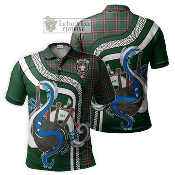 MacFarlane Hunting Tartan Polo Shirt with Epic Bagpipe Style