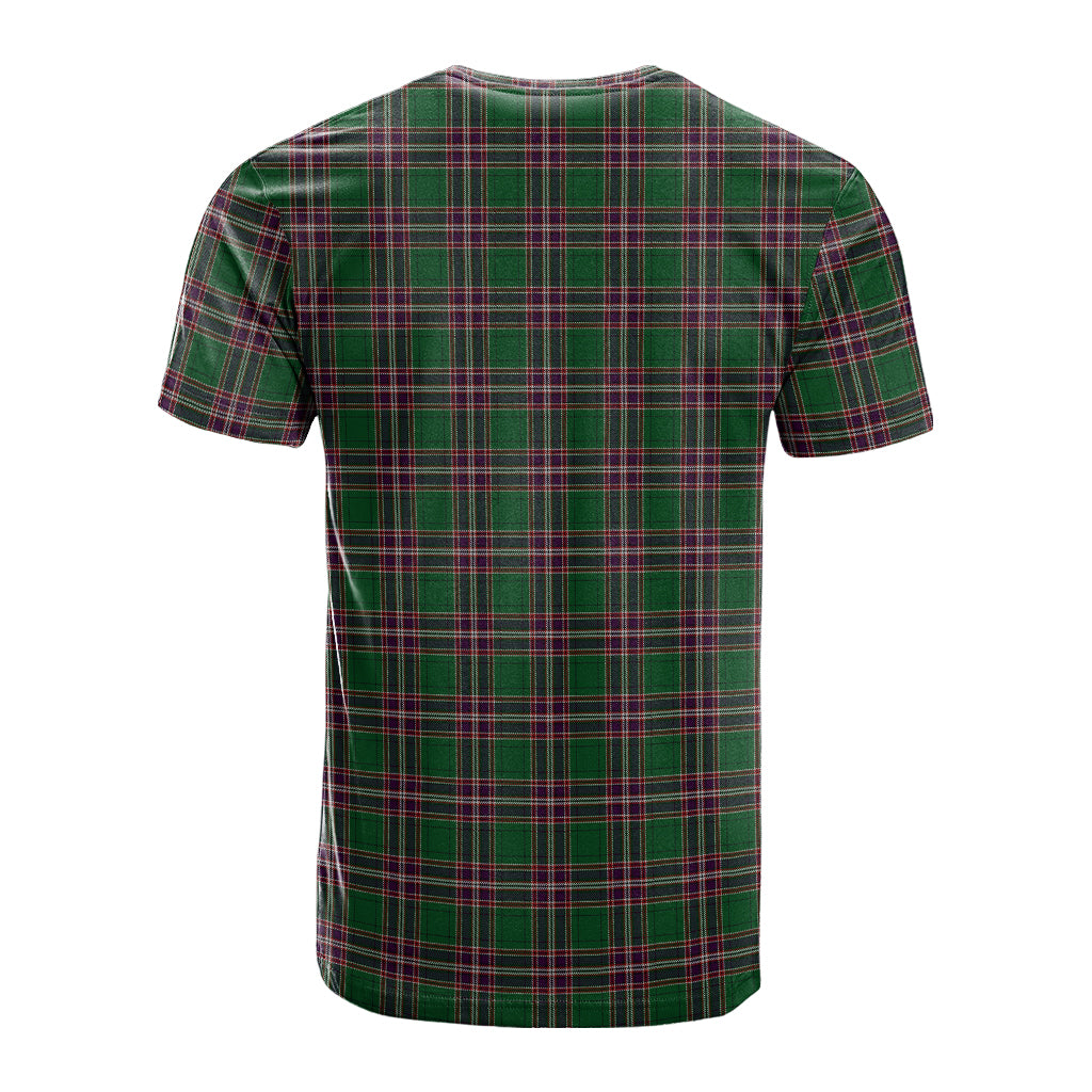 MacFarlane Hunting Tartan T-Shirt with Family Crest - Tartan Vibes Clothing