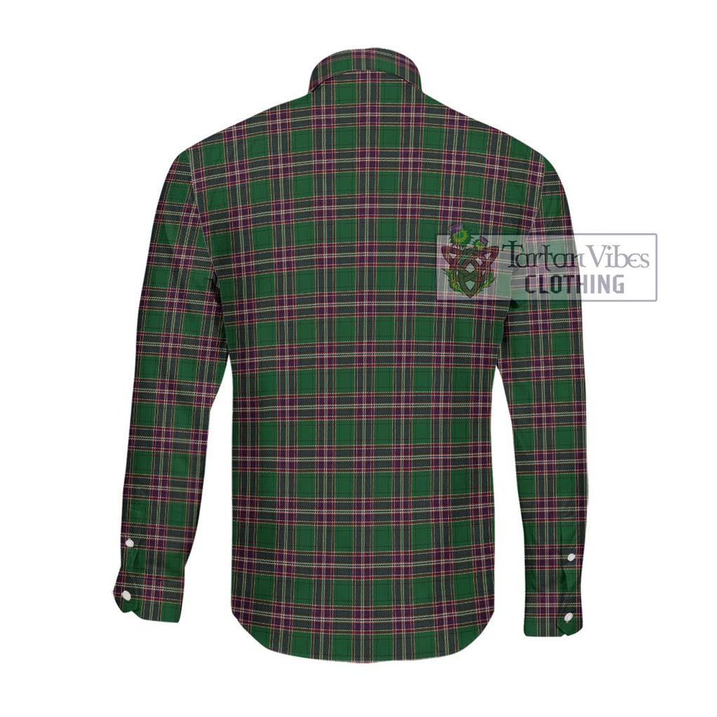 MacFarlane Hunting Tartan Long Sleeve Button Shirt with Family Crest DNA In Me Style - Tartanvibesclothing Shop