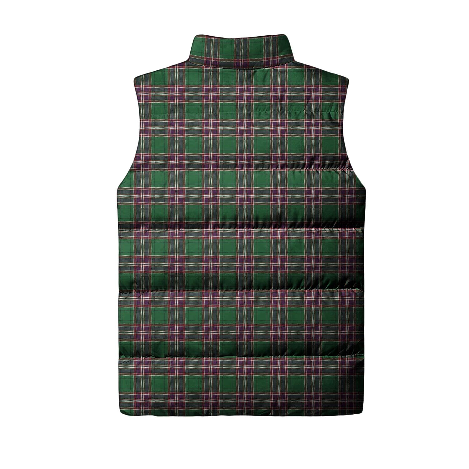 MacFarlane Hunting Tartan Sleeveless Puffer Jacket with Family Crest - Tartanvibesclothing