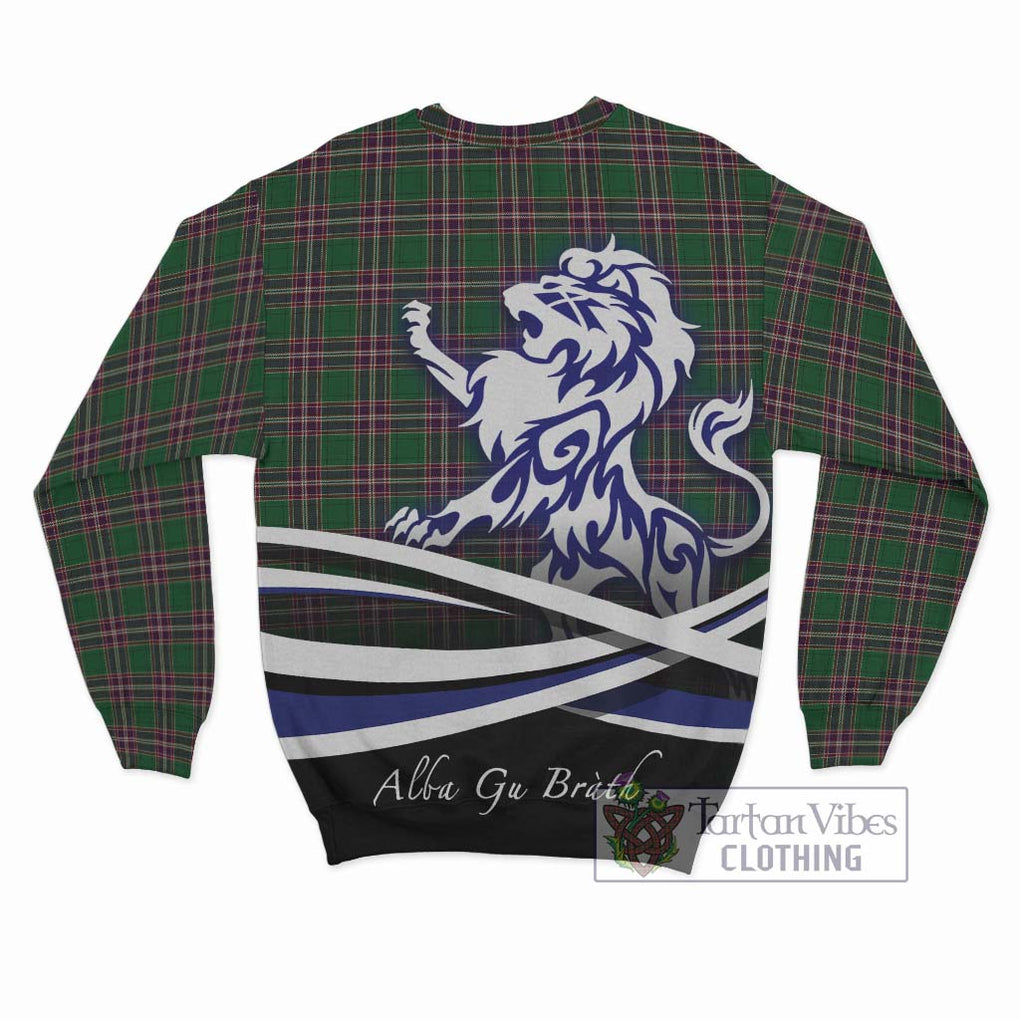 MacFarlane Hunting Tartan Sweatshirt with Alba Gu Brath Regal Lion Emblem - Tartanvibesclothing Shop