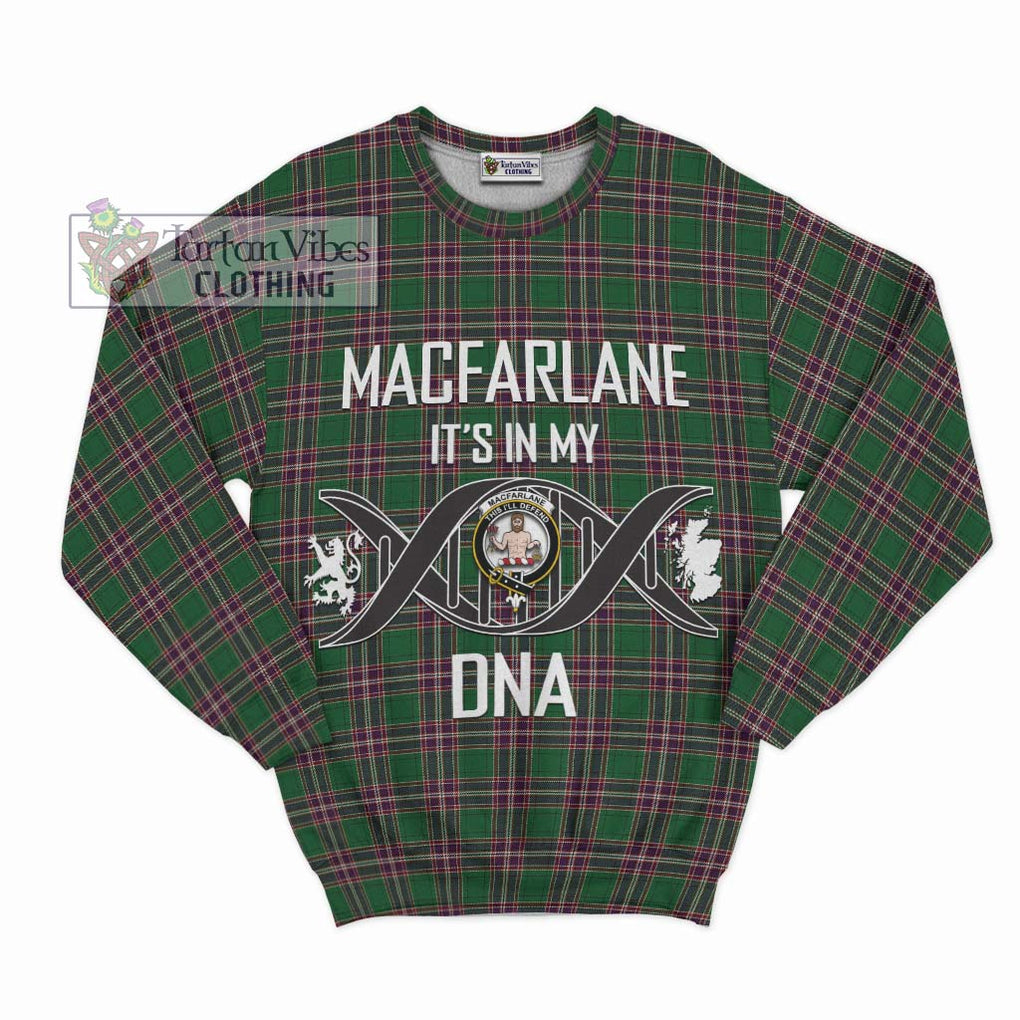 MacFarlane Hunting Tartan Sweatshirt with Family Crest DNA In Me Style - Tartanvibesclothing Shop