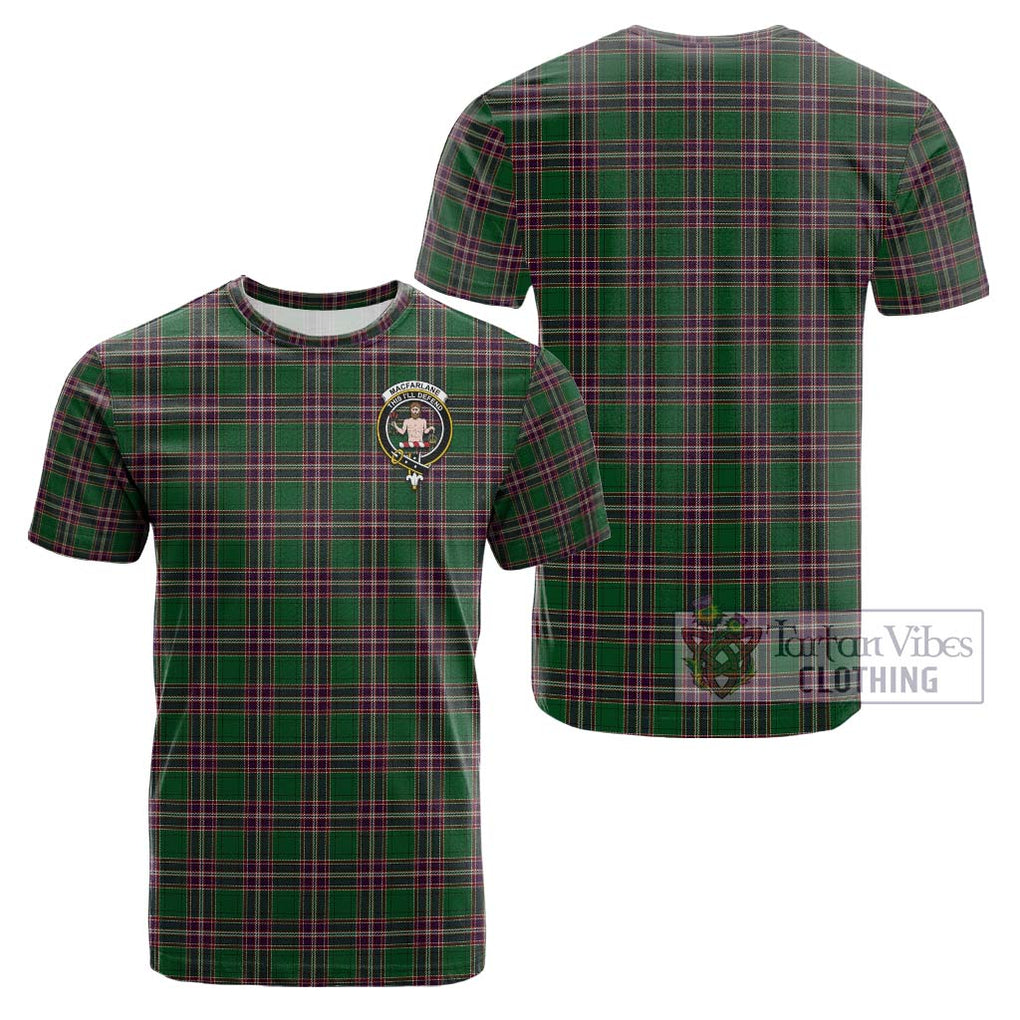 MacFarlane Hunting Tartan Cotton T-Shirt with Family Crest Kid's Shirt - Tartanvibesclothing Shop