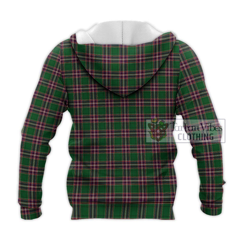 MacFarlane Hunting Tartan Knitted Hoodie with Family Crest DNA In Me Style - Tartanvibesclothing Shop