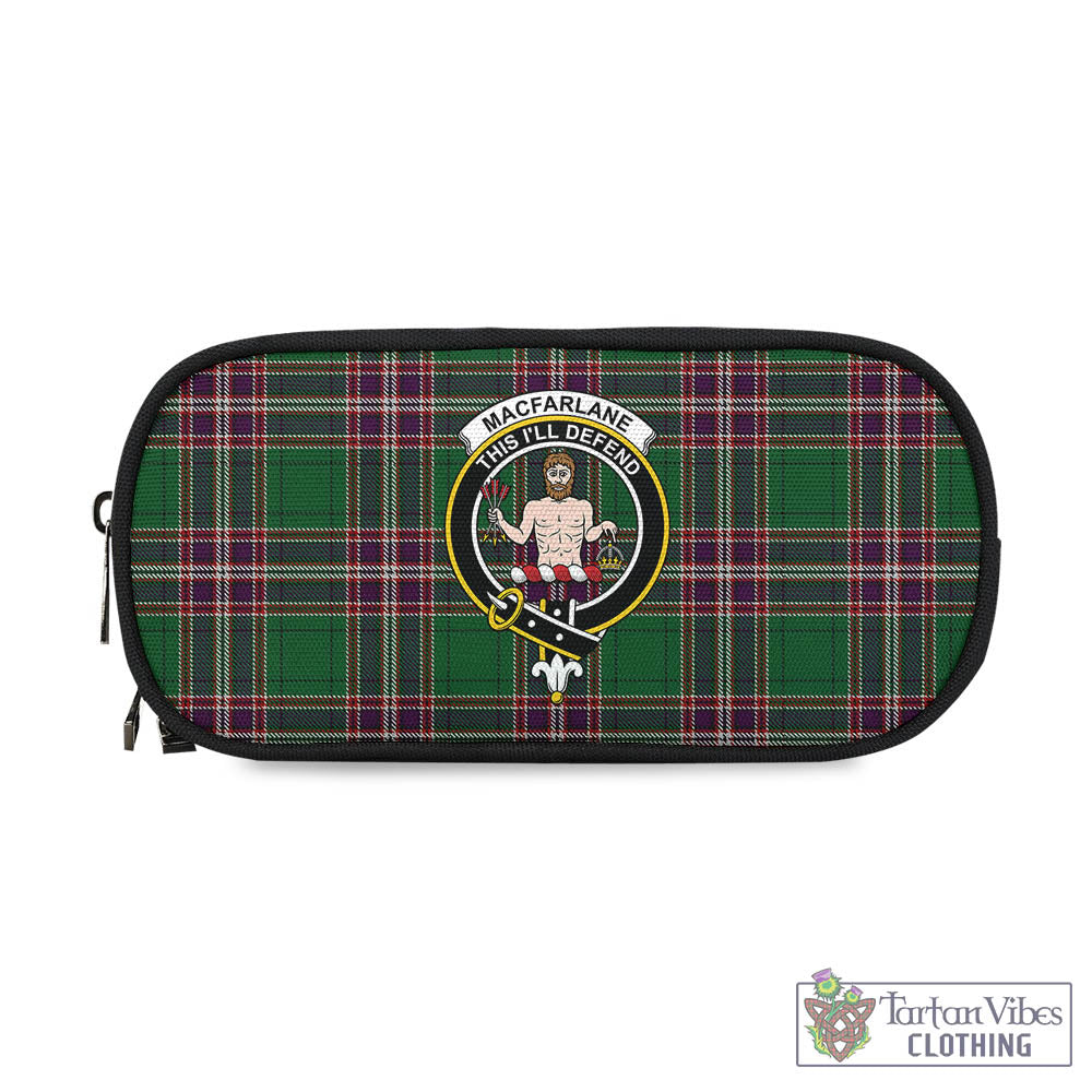 Tartan Vibes Clothing MacFarlane Hunting Tartan Pen and Pencil Case with Family Crest