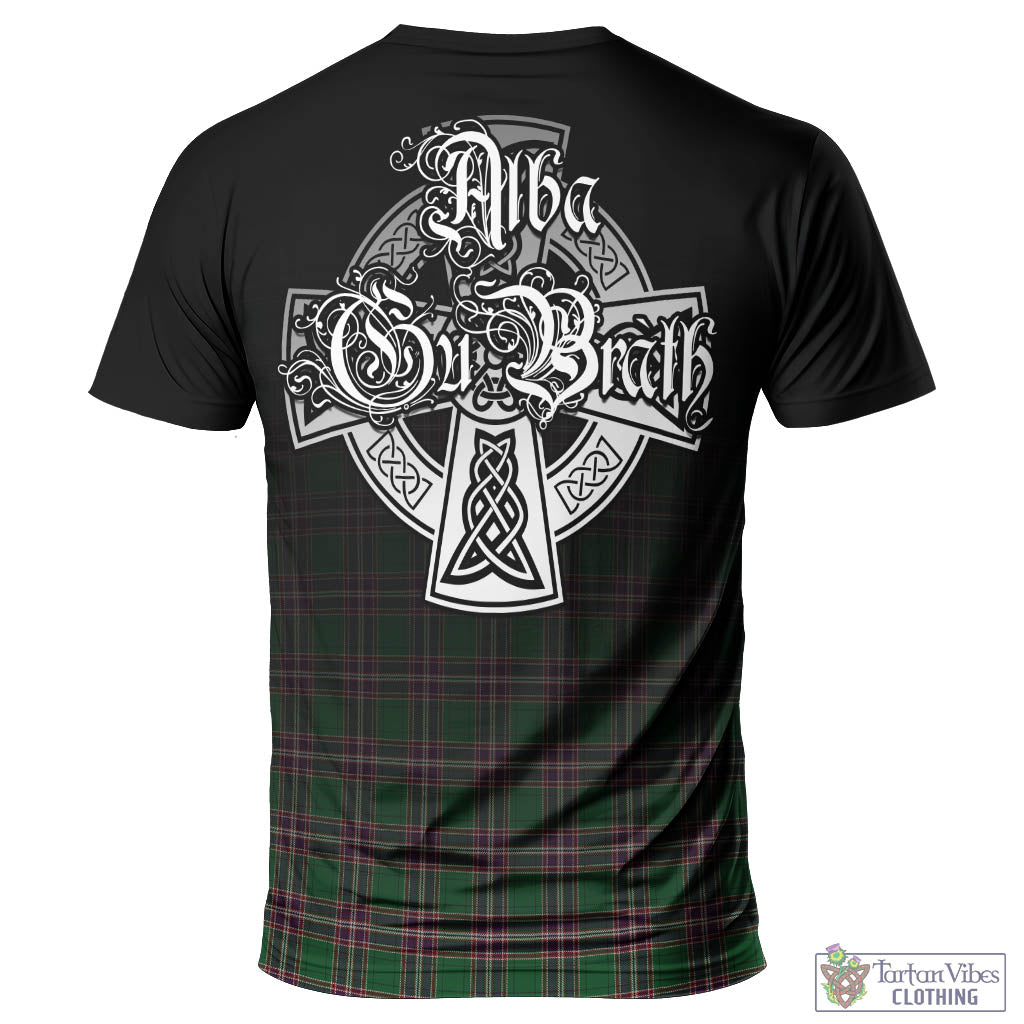 Tartan Vibes Clothing MacFarlane Hunting Tartan T-Shirt Featuring Alba Gu Brath Family Crest Celtic Inspired