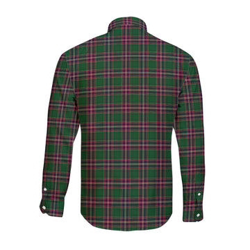 MacFarlane Hunting Tartan Long Sleeve Button Up Shirt with Family Crest