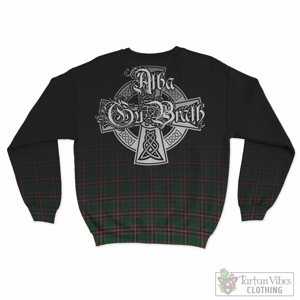 Tartan Vibes Clothing MacFarlane Hunting Tartan Sweatshirt Featuring Alba Gu Brath Family Crest Celtic Inspired