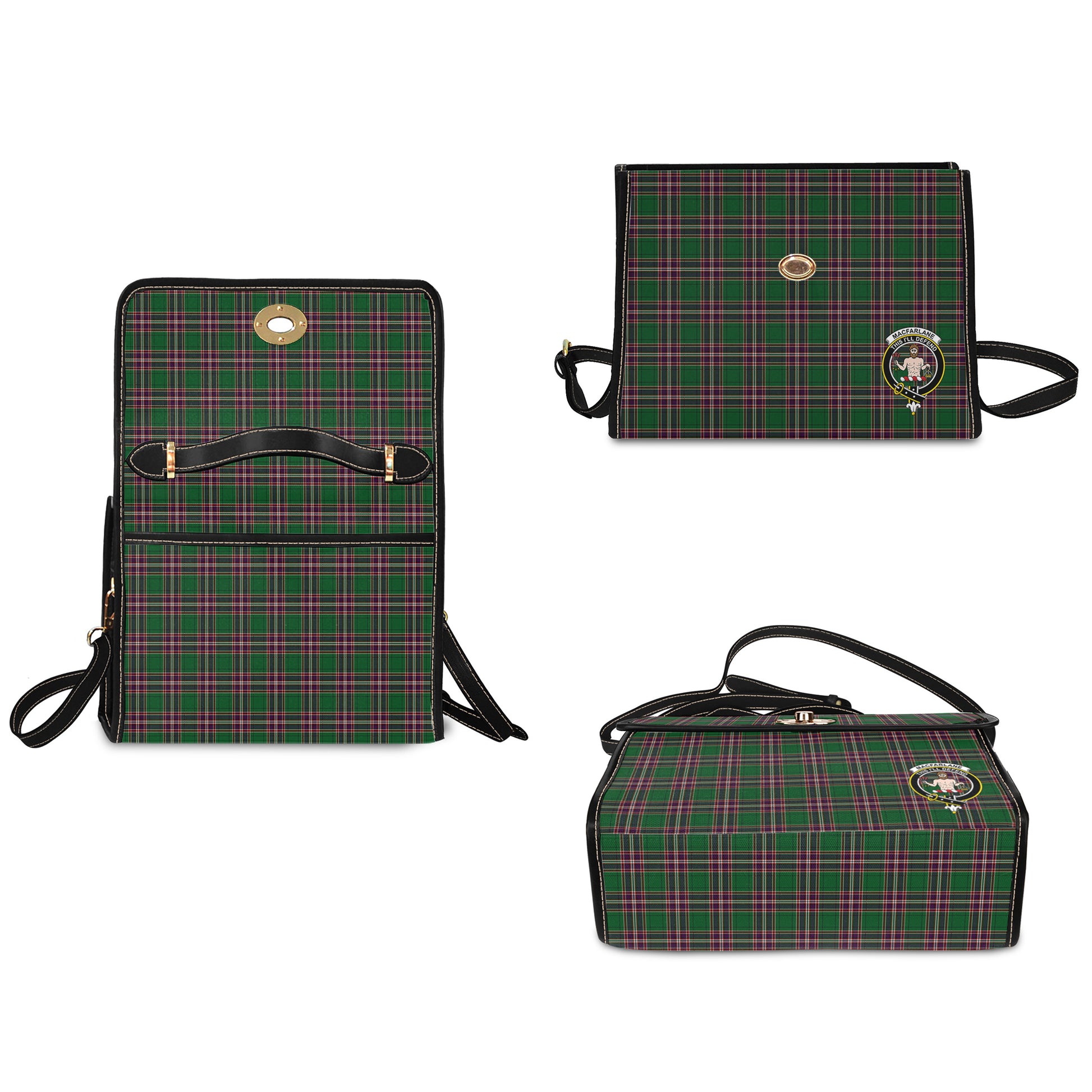 macfarlane-hunting-tartan-leather-strap-waterproof-canvas-bag-with-family-crest