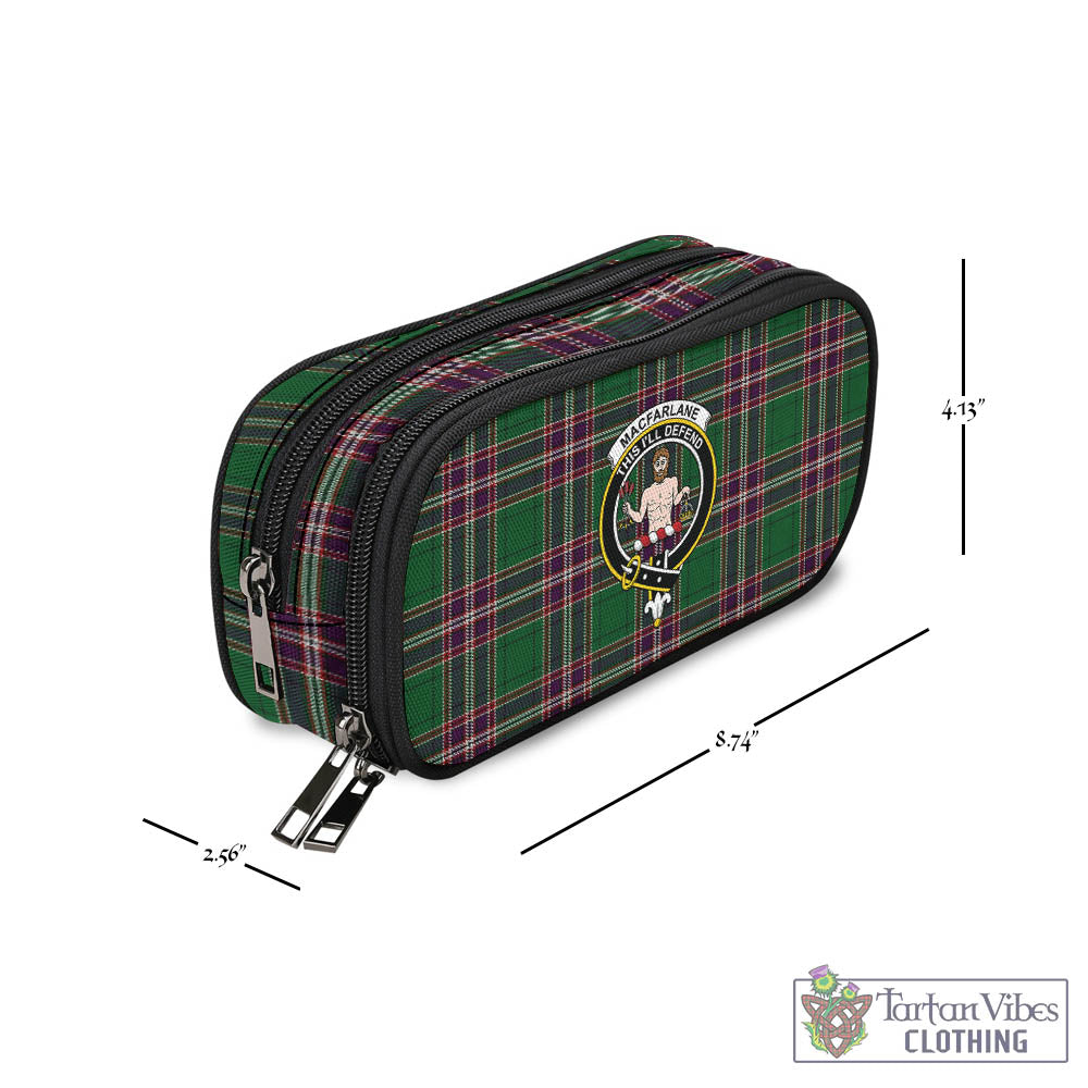 Tartan Vibes Clothing MacFarlane Hunting Tartan Pen and Pencil Case with Family Crest