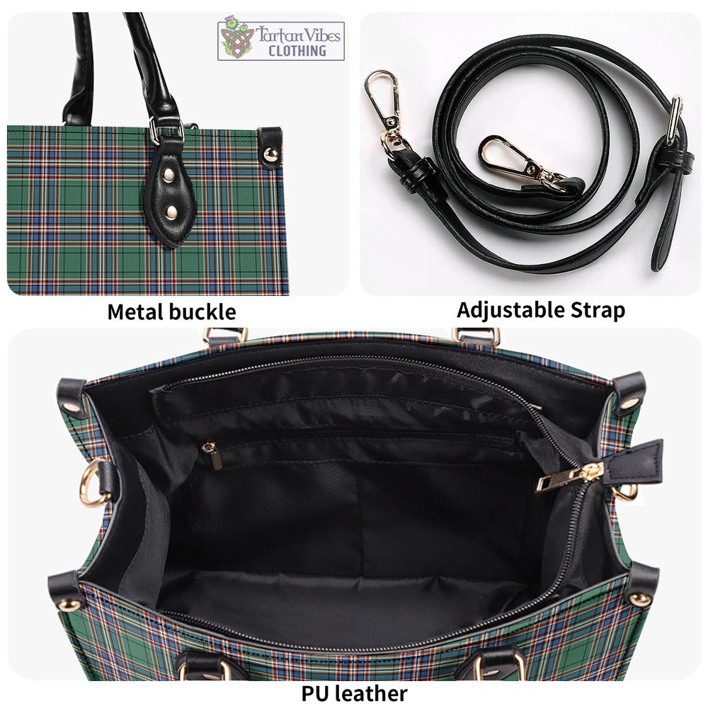 Tartan Vibes Clothing MacFarlane Hunting Ancient Tartan Luxury Leather Handbags