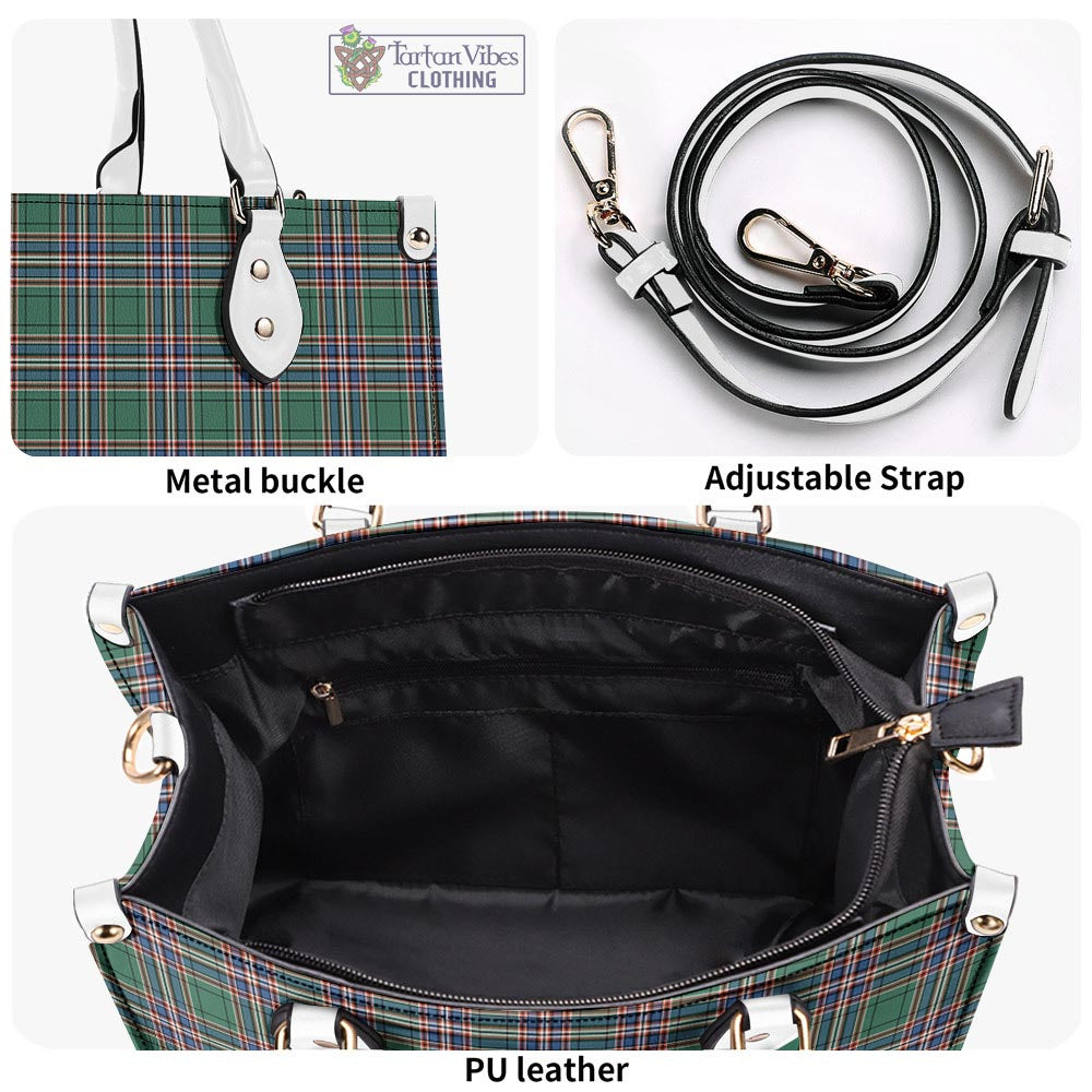 Tartan Vibes Clothing MacFarlane Hunting Ancient Tartan Luxury Leather Handbags