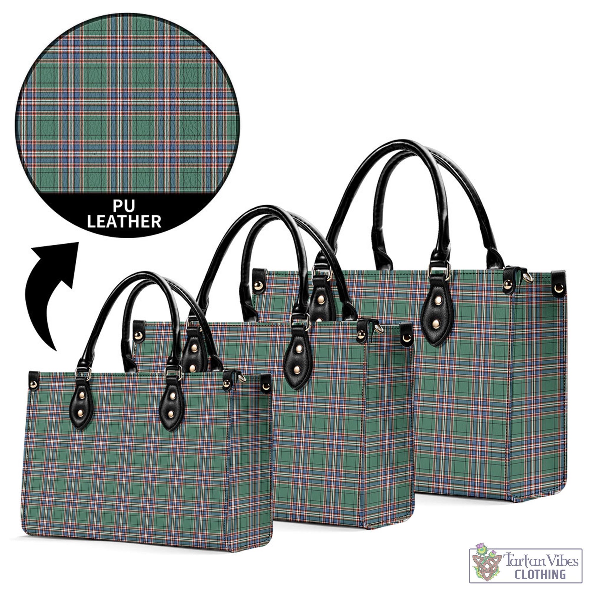 Tartan Vibes Clothing MacFarlane Hunting Ancient Tartan Luxury Leather Handbags