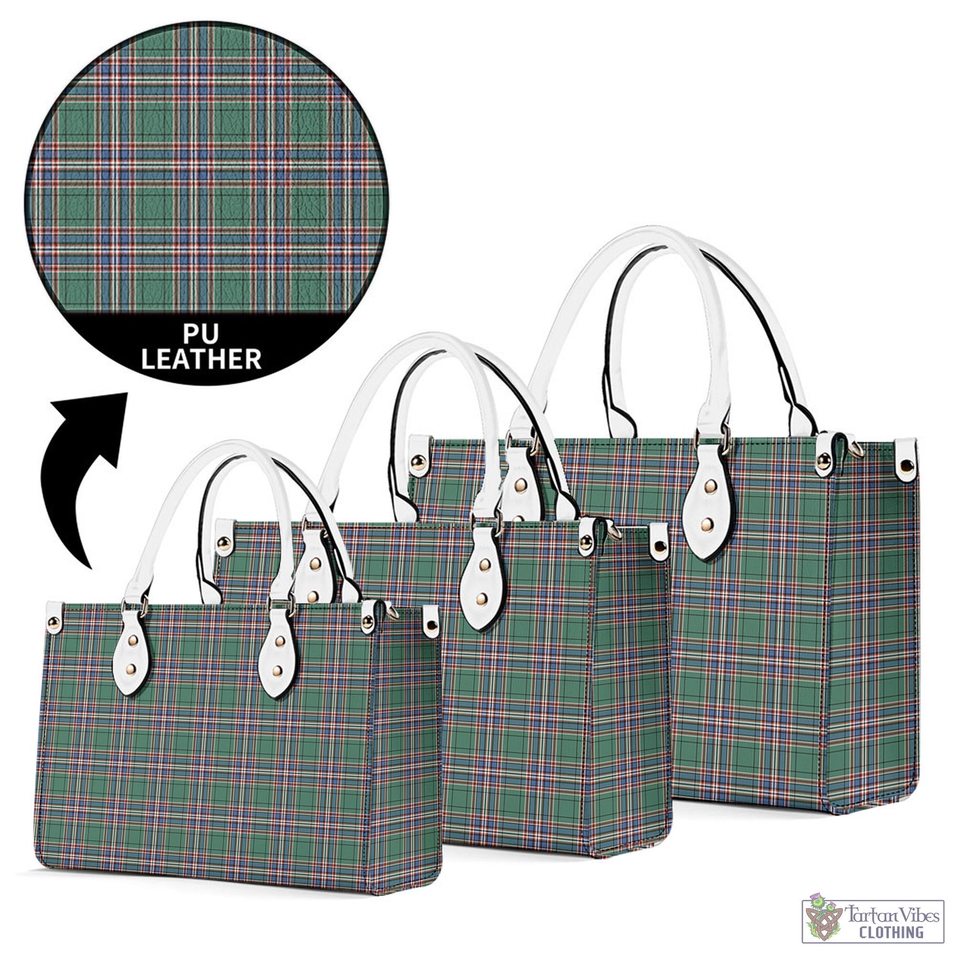 Tartan Vibes Clothing MacFarlane Hunting Ancient Tartan Luxury Leather Handbags