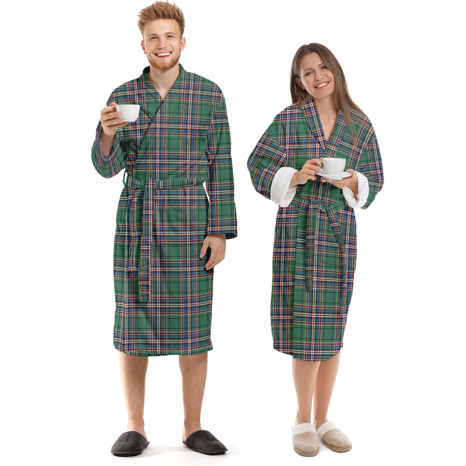 MacFarlane Hunting Ancient Tartan Bathrobe Unisex S - Tartan Vibes Clothing