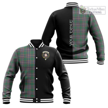 MacFarlane Hunting Ancient Tartan Baseball Jacket with Family Crest and Half Of Me Style