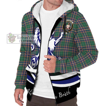 MacFarlane Hunting Ancient Tartan Sherpa Hoodie with Alba Gu Brath Regal Lion Emblem