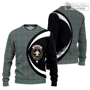 MacFarlane Hunting Ancient Tartan Ugly Sweater with Family Crest Circle Style