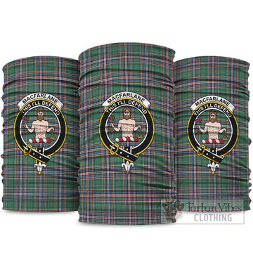 MacFarlane Hunting Ancient Tartan Neck Gaiters, Tartan Bandanas, Tartan Head Band with Family Crest