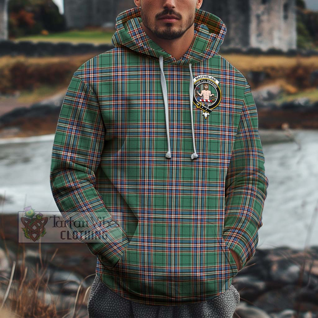 MacFarlane Hunting Ancient Tartan Cotton Hoodie with Family Crest Pullover Hoodie XS - Tartan Vibes Clothing