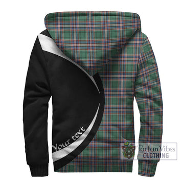 MacFarlane Hunting Ancient Tartan Sherpa Hoodie with Family Crest Circle Style