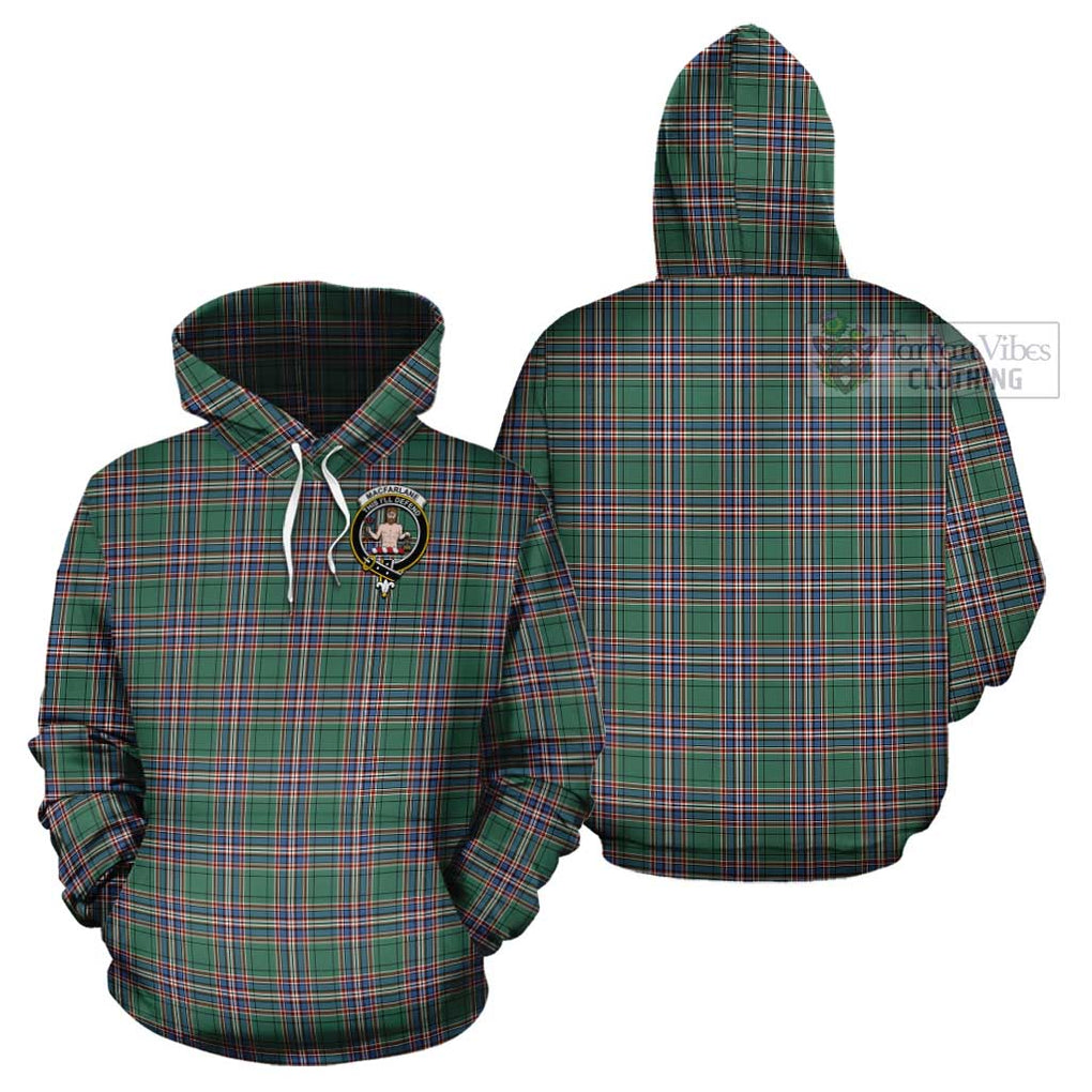 MacFarlane Hunting Ancient Tartan Cotton Hoodie with Family Crest Pullover Hoodie - Tartan Vibes Clothing