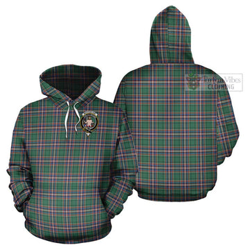 MacFarlane Hunting Ancient Tartan Cotton Hoodie with Family Crest