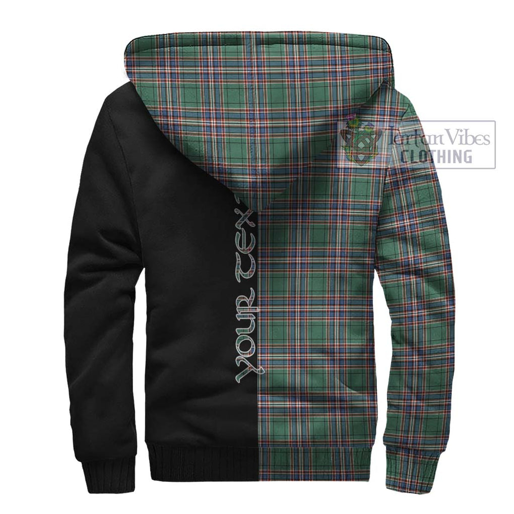 MacFarlane Hunting Ancient Tartan Sherpa Hoodie with Family Crest and Half Of Me Style - Tartanvibesclothing Shop