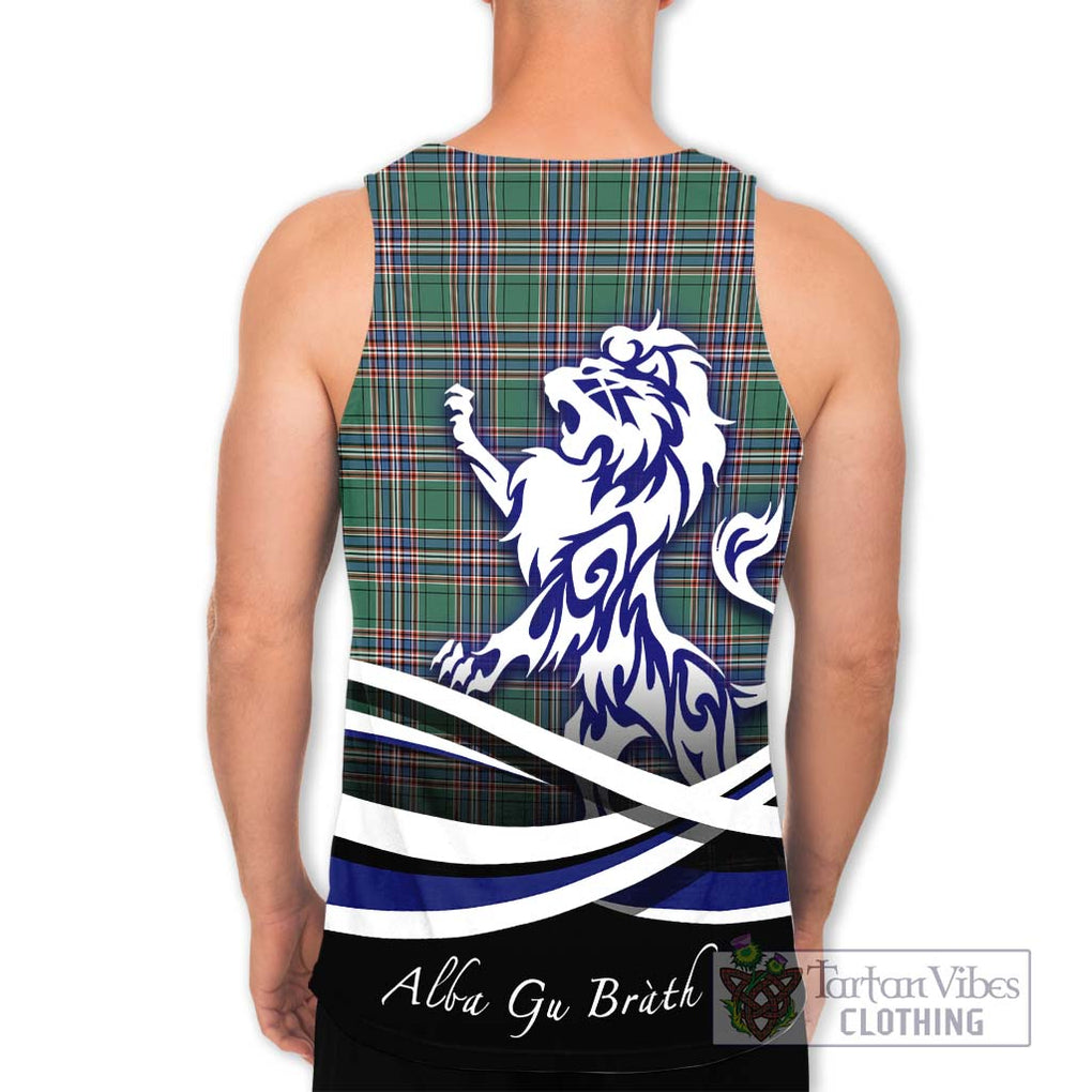 MacFarlane Hunting Ancient Tartan Men's Tank Top with Alba Gu Brath Regal Lion Emblem - Tartanvibesclothing Shop