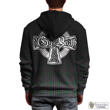 MacFarlane Hunting Ancient Tartan Hoodie Featuring Alba Gu Brath Family Crest Celtic Inspired